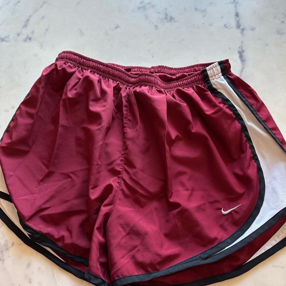 Nike Red and White Athletic Shorts for Performance